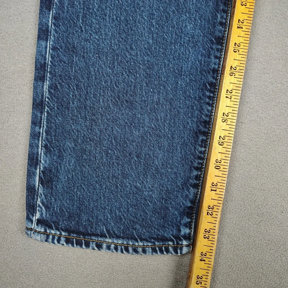 Levis Premium 502 Big E Men 36x34 Blue Dark Wash Taper Leg Stretch Classic NWT